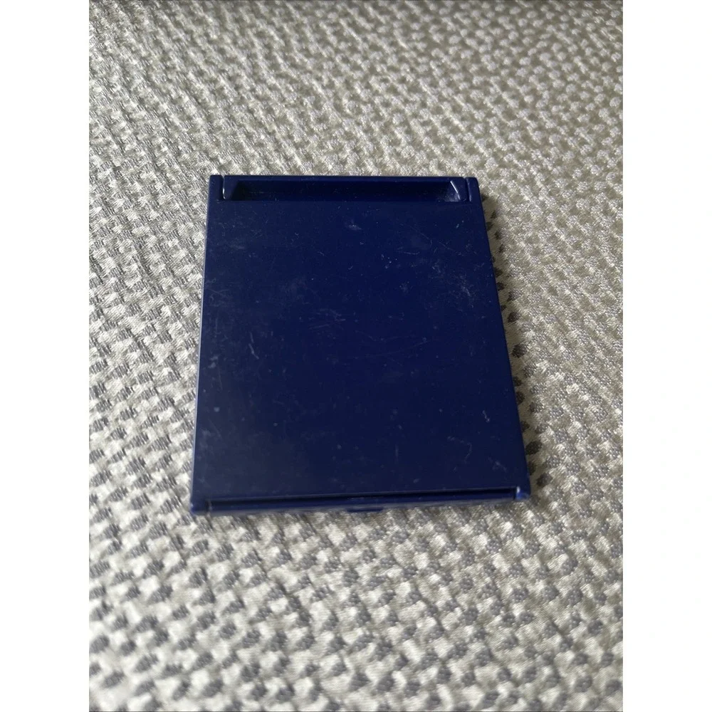 Vintage Estée Lauder Classic Navy Blue Gold Travel Bag Makeup Bag Compact Mirror